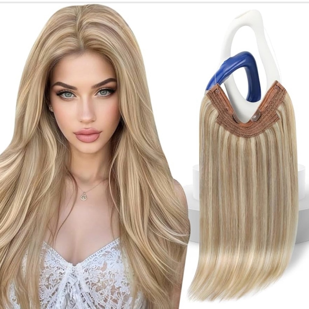Blonde Halo Real Human Hair Extensions 12 Inch